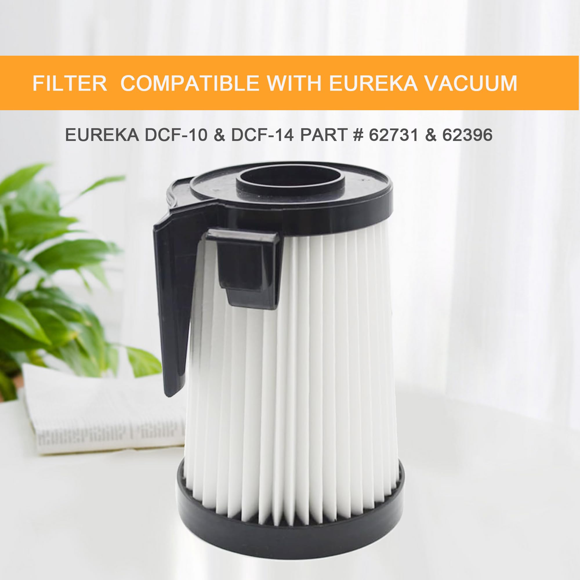 EZ SPARES 2Pcs Replacement For Eureka DCF-10 & DCF-14 Filter Hepa Fits Optima Series Replacement Attachment Compatible With Part # 62731 & 62396