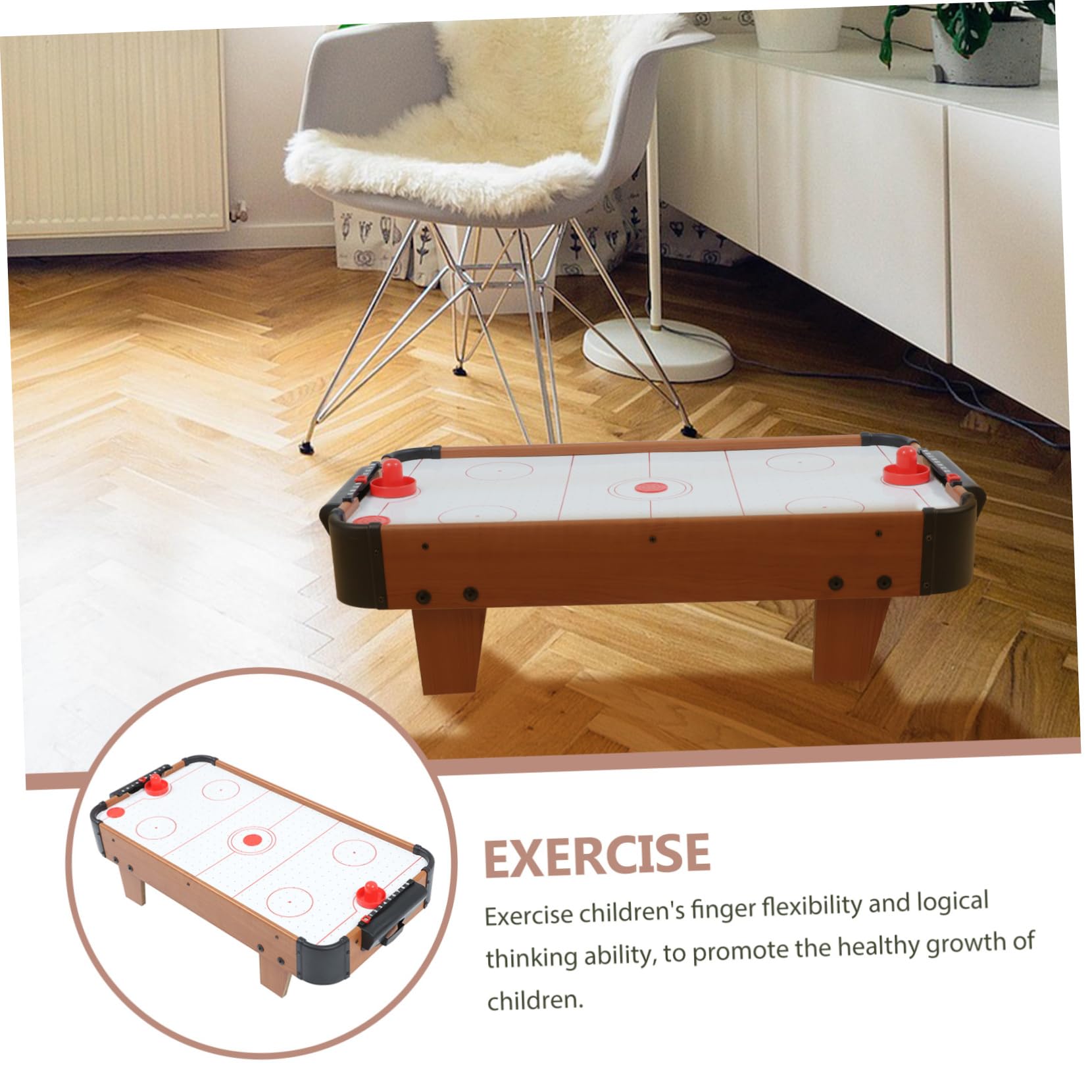 Toyvian Mini Jeu De Hockey sur Glace De Table Jeu De Compétition Amusant pour Garçon Fille avec Tableau Affichage