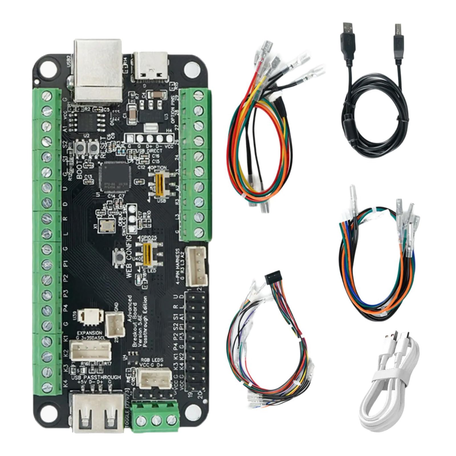 Limtula Scheda controller Fight Stick RP2040 V5.6E Passthrough USB per set PCB accessori per giochi per console
