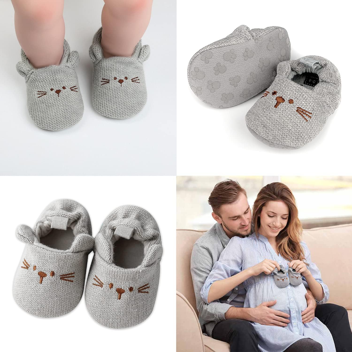 Surprise Announcement Gift Box for Grandparents, Dad, Family - Baby Coming Soon Wooden Box With Onesie, Slippers, Reveal Card - Image 5