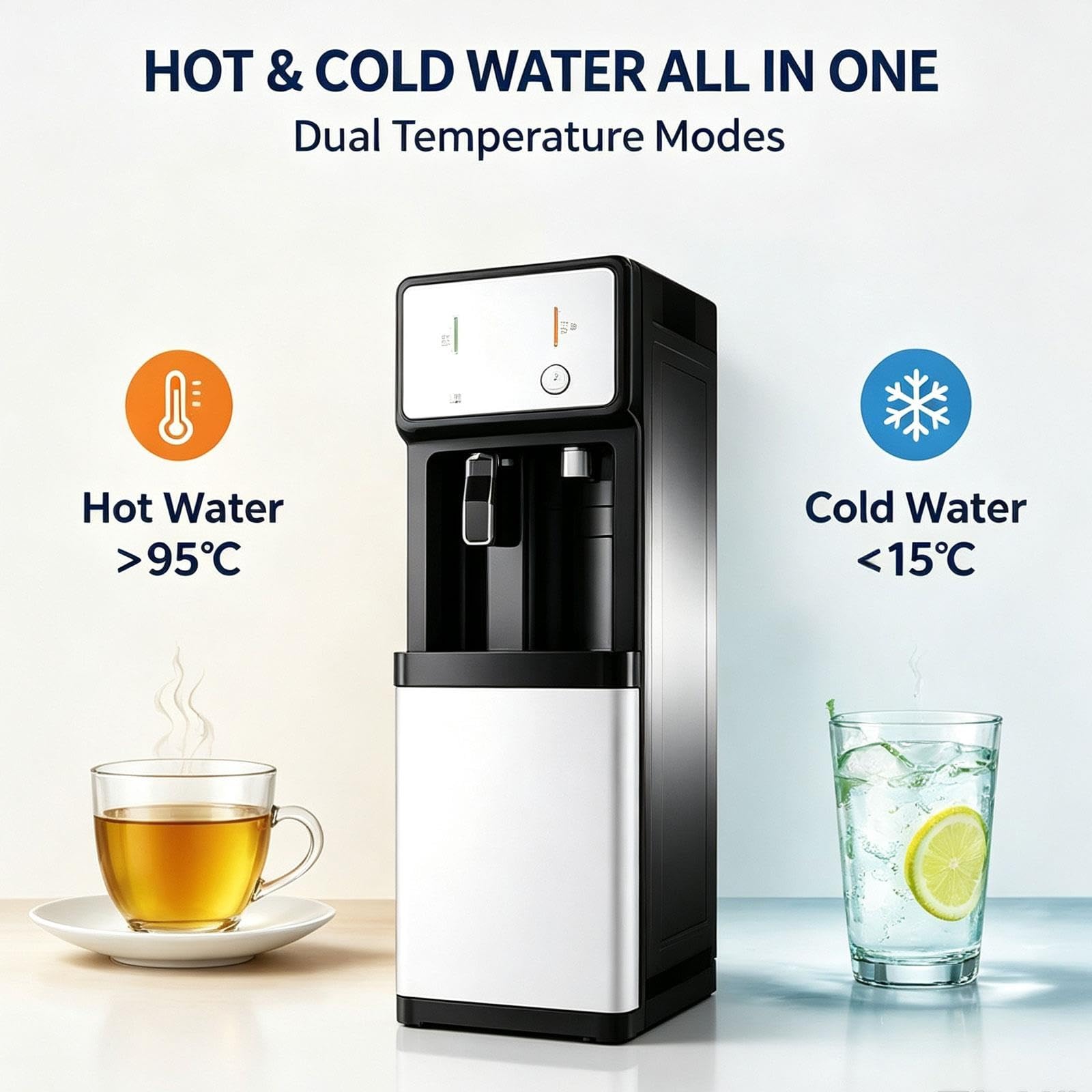 Bodenstehender Flaschenwasserkühler, 3 Temperaturen for Heim & Büro