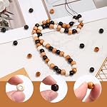 100pcs Large Hole Wooden Beads for Crafts, 10mm Vintage Round Natural Beads, Big Wood Braid Hair Beads, 5 Colors Macrame Wide Loose Spacer Beads for Necklace Bracelet Jewelry Making DIY Crafts