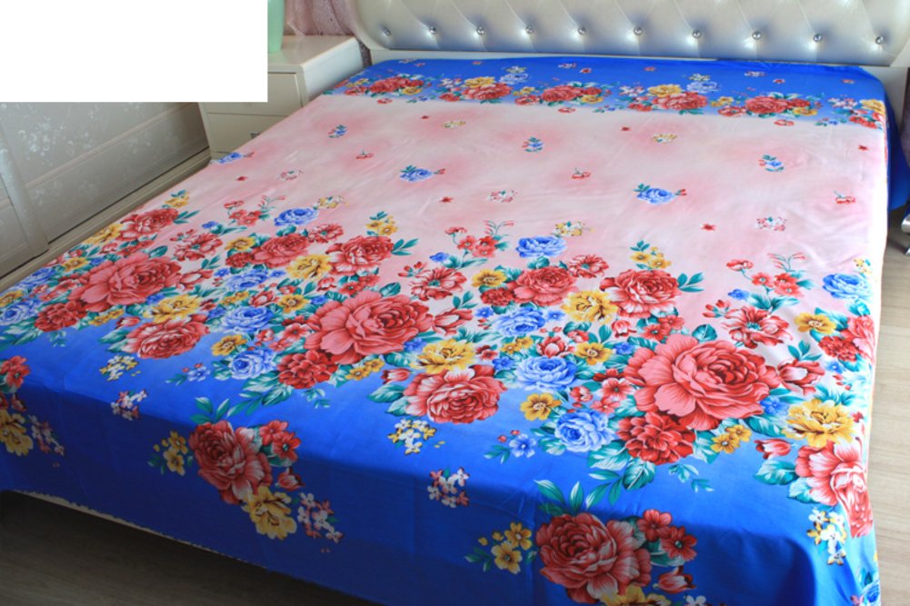 Drap plat coton sergé lin drap double de coton feuilles individuelles E