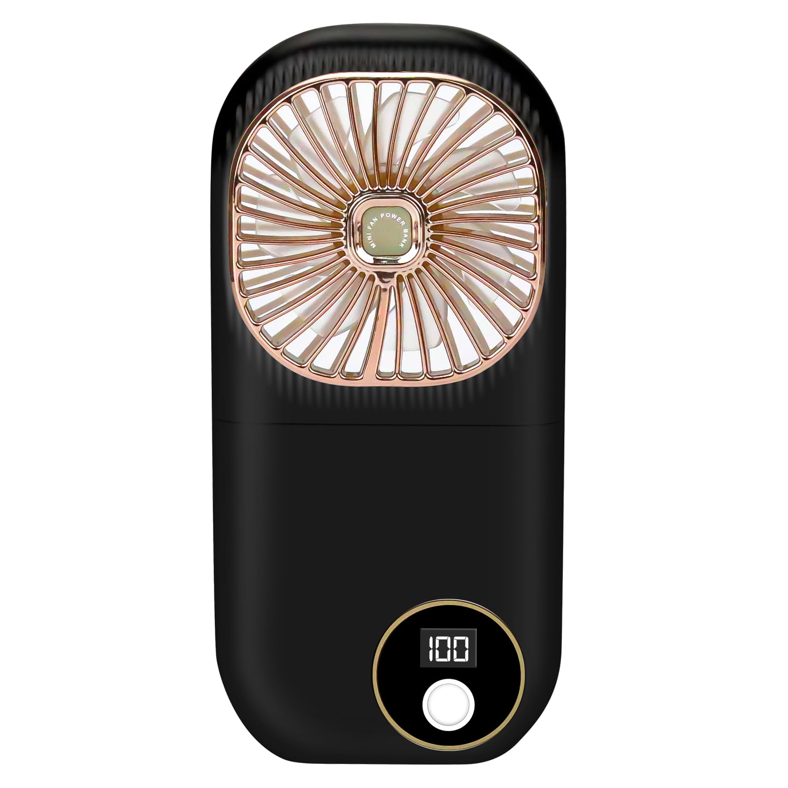 Ventilateur de cou 3 vitesses portable et batterie externe 3000mAh