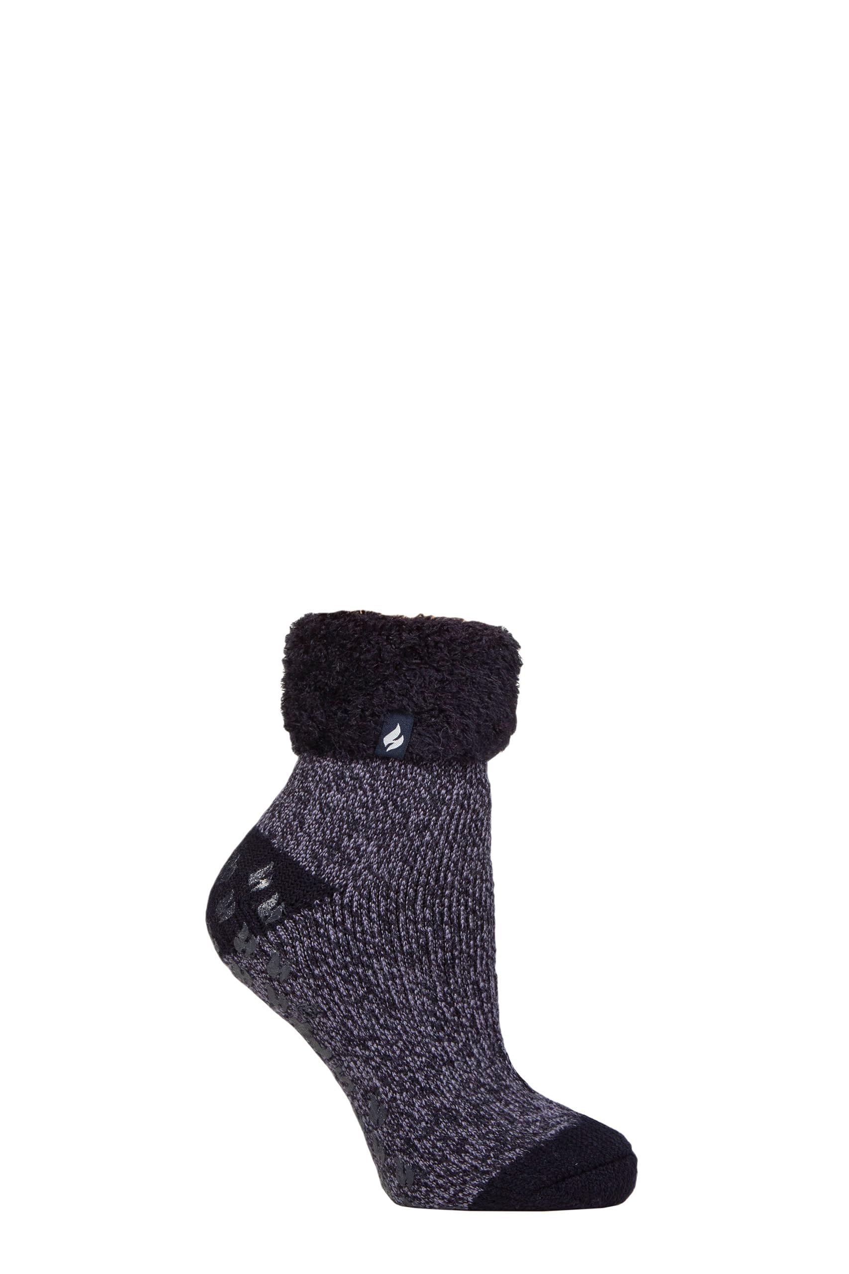 SOCKSHOP Heat Holders Women's Lounge Socks - Dark Navy - Size 4-8