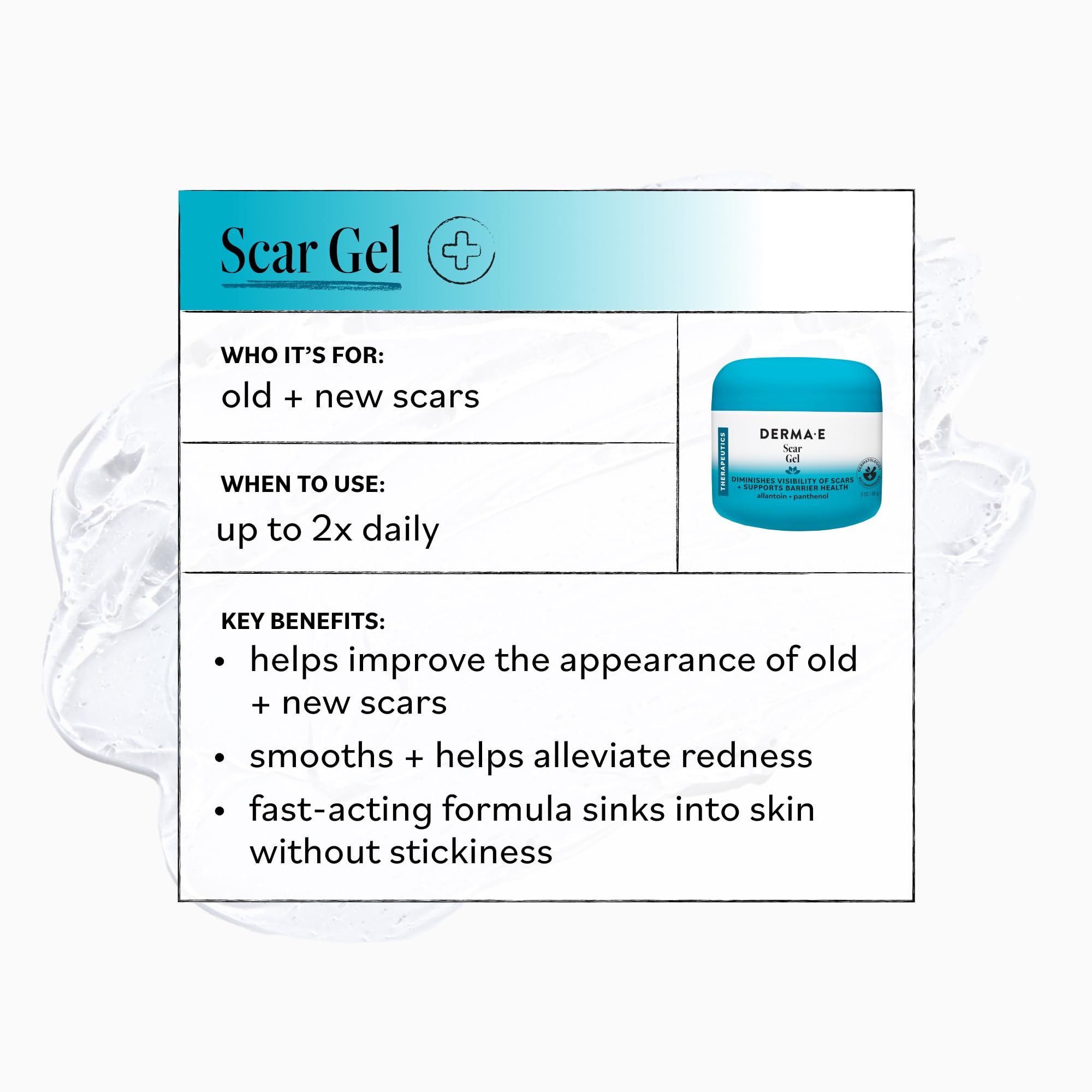 Derma E Scar Gel with Panthenol & Allantoin, 2 oz