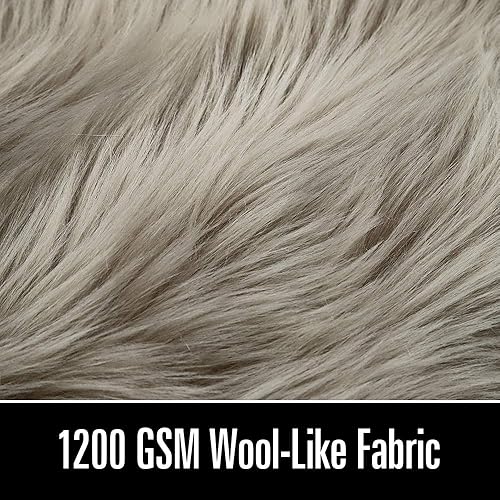 Miniatura 4 de LOCHAS Alfombra mullida ultrasuave, alfombra de pelo sintético de oveja, para el dormitorio, para colocar junto a la cama, para la sala, para el