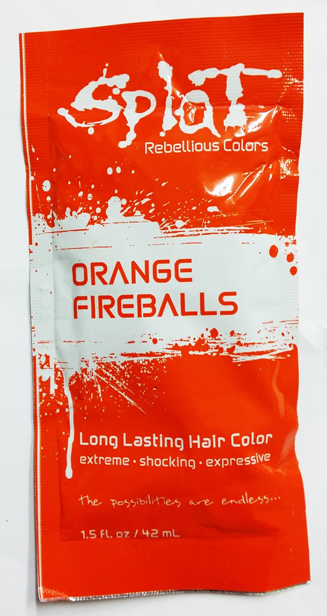 Splat Hair Color 1.5 Oz Individual Packs Orange Fireballs