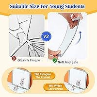 Vista 3 de Dandat 10 Pcs Small Mirrors for Kids 6 x 6 Inch Unbreakable Shatter Proof Mirror Acrylic Square Unbroken Reflector for School Classroom Craft DIY