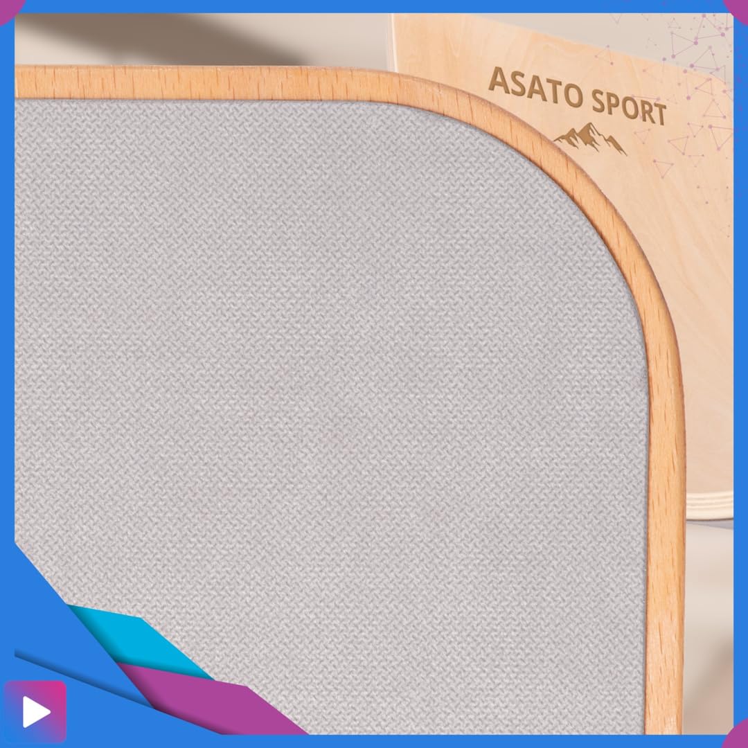 ASATO Deska balansowa z drewna – zabawka Montessori dla dzieci i dorosłych – deska do balansowania z filcem – deska do balansowania 82 x 29 cm – deska do balansowania i deska do balansowania