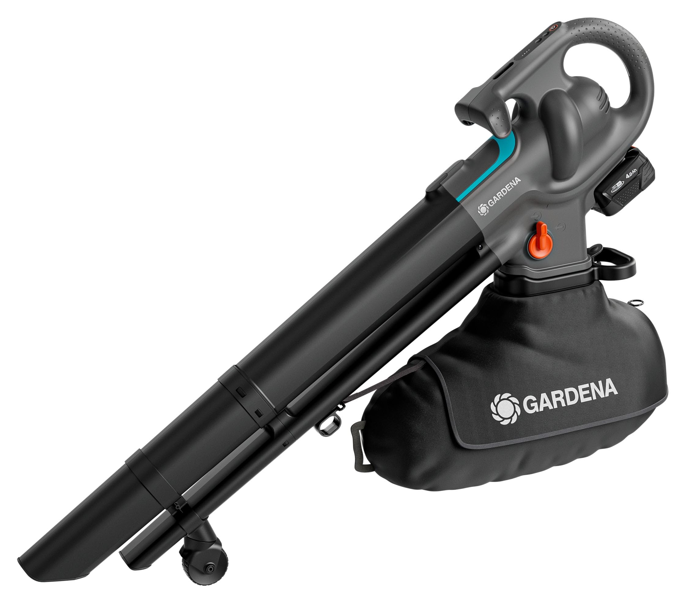 Gardena PowerJet Collect 18V P4A Ready-To-Use Set: Powerful airflow, Quick mode change, Adjustable speed, Collection bag, Cordless (14895-20)