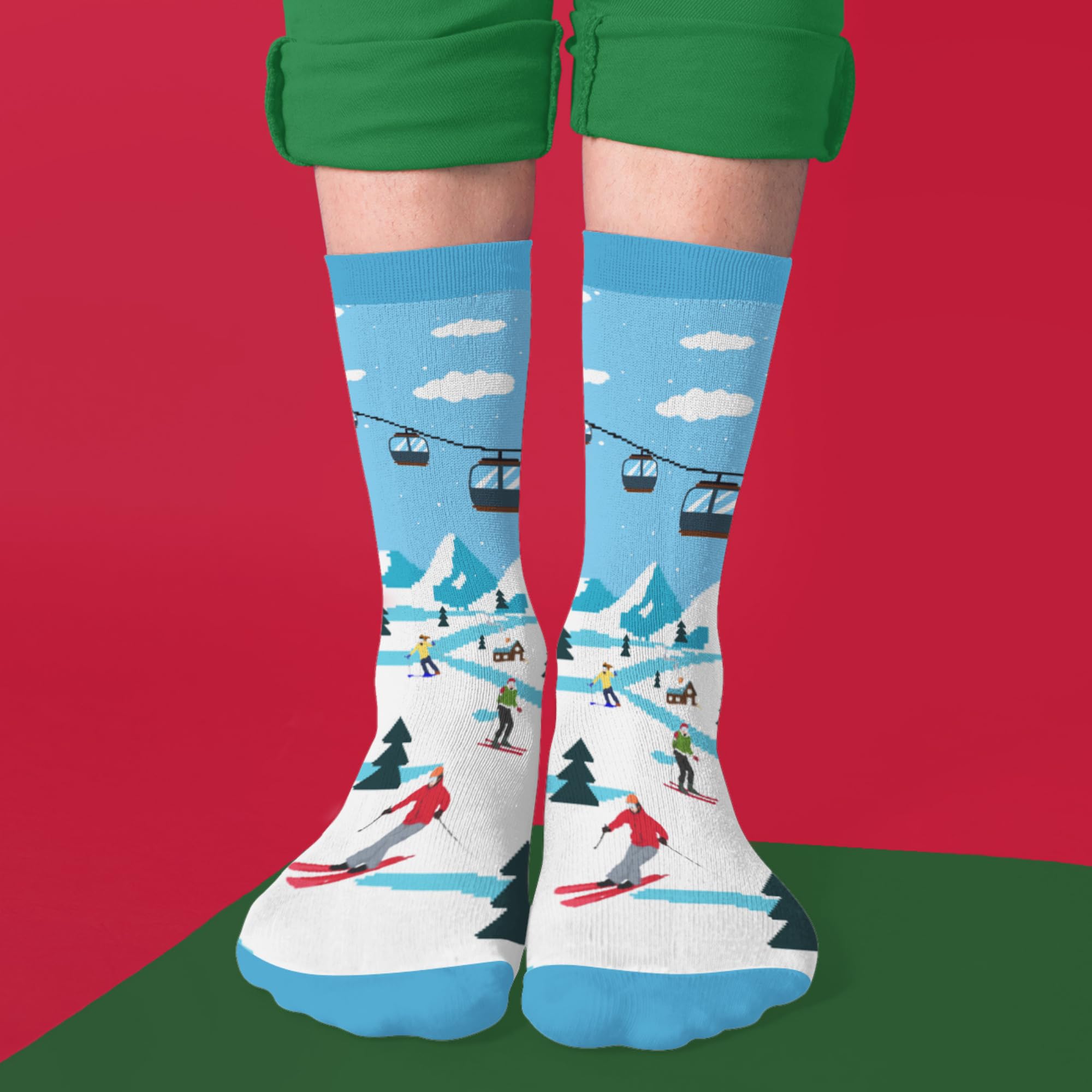 FOURSTUFF Ski, Cycling, Basketball, Golf, Pickleball, Softball, Volleyball, Wrestling, Soccer - Sports Socks for Women Men