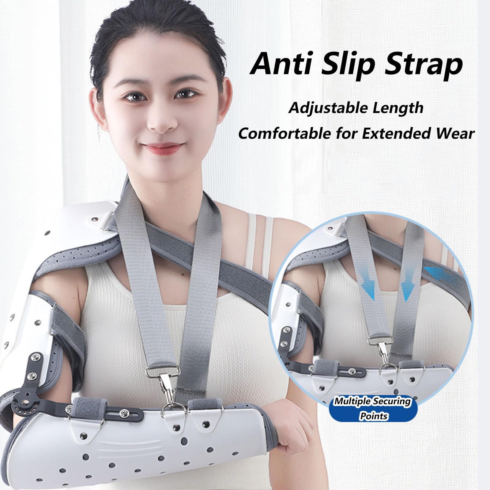 SFKLYU Tutore per Gomito Articolato Rom, Stecca Regolabile per Gomito con Stabilizzatore A Tracolla per Fratture del Gomito Post Operatorie,Right
