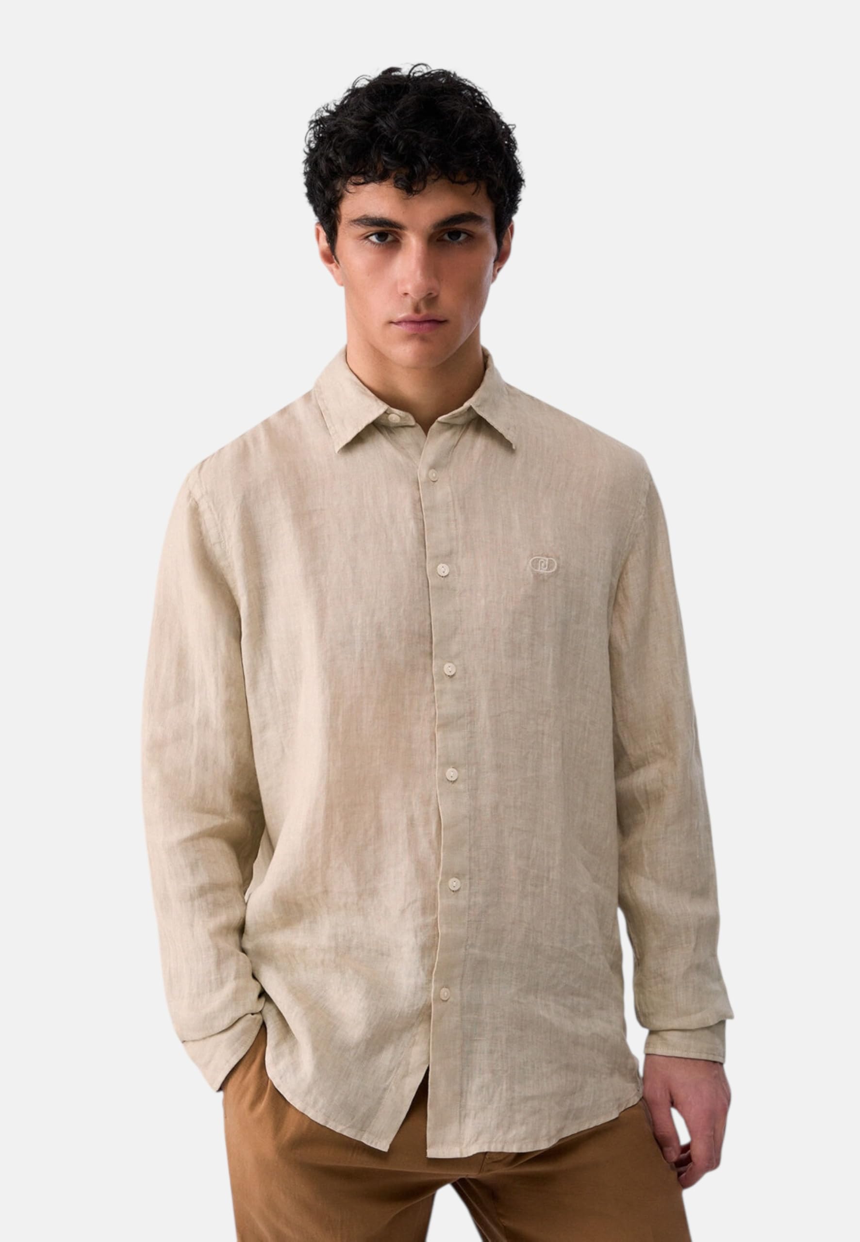 Liu Jo Hombre Camisa Manga Larga Lino QA6204T4359