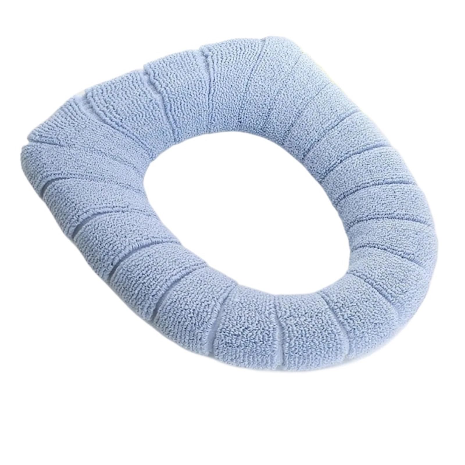 PADGCNOR Soft Toilet Seat Cushion Universal Warm Soft Washable Toilet Seat Cover Mat Lid(Blue)