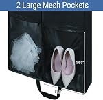 2pack 65" Long Garment Bags for Dress Travel Garment Bag with 4" Gusseted Wedding Dress Cover with 2 Mesh Pockets and 2 Carry Handles (Black)