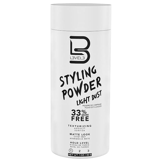 L3 - Level 3 Light Hold Styling Powder - Natural Matte Hairstyle - Texturizing and Volumizing 2 Pack