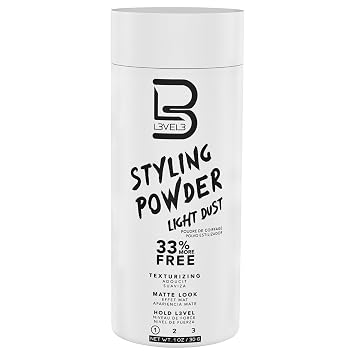 L3 Level 3 Light Hold Styling Powder - Natural Matte Hairstyle - Texturizing and Volumizing 30 Grams
