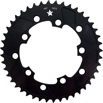 110mm & 130mm BCD SharkTooth PRO CXR1 5-Bolt CXR Cross/Fixie/Road Aluminum Alloy Chainring Made in USA