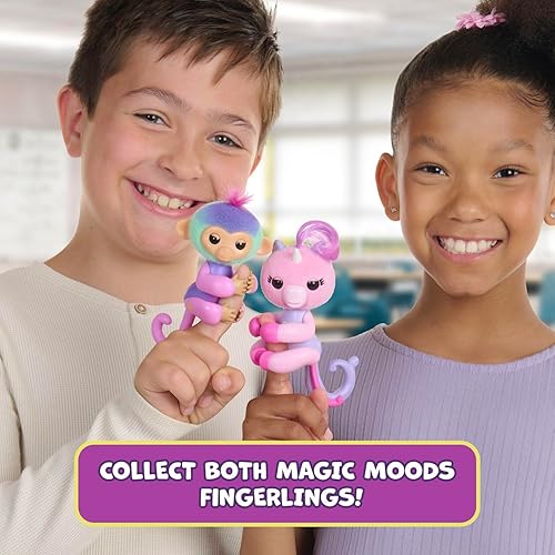 Miniatura 13 de Fingerlings NUEVO mono bebé interactivo 2023 reacciona al tacto - Más de 70 sonidos y reacciones - Leo (azul)