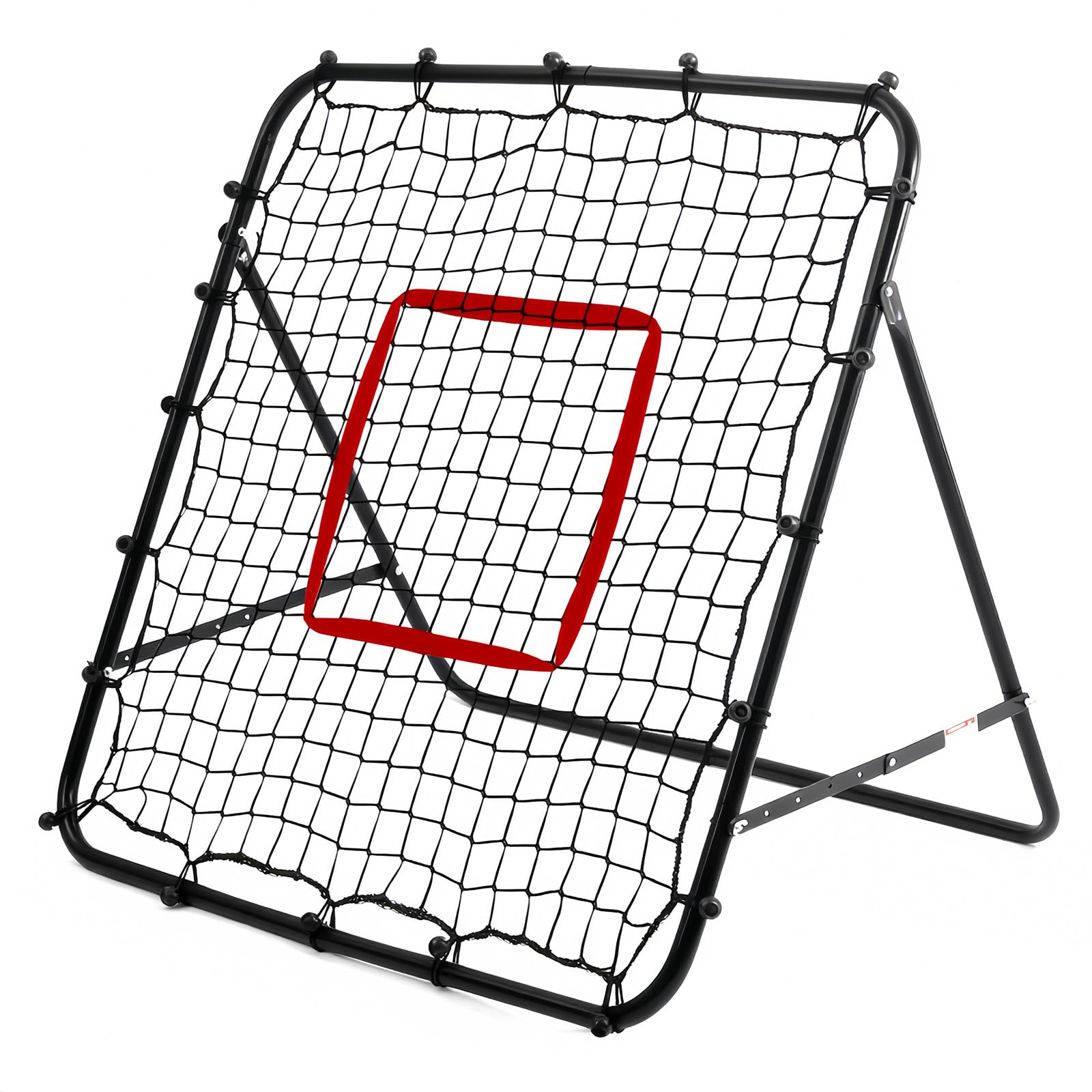Adjustable Football Rebound Net 100x100cm | Dual-Angle Soccer Trainer with Steel Frame | Portable Folding Rebounder for Passing & Shooting Practice | Outdoor Sports Equipment for Youth & Adult