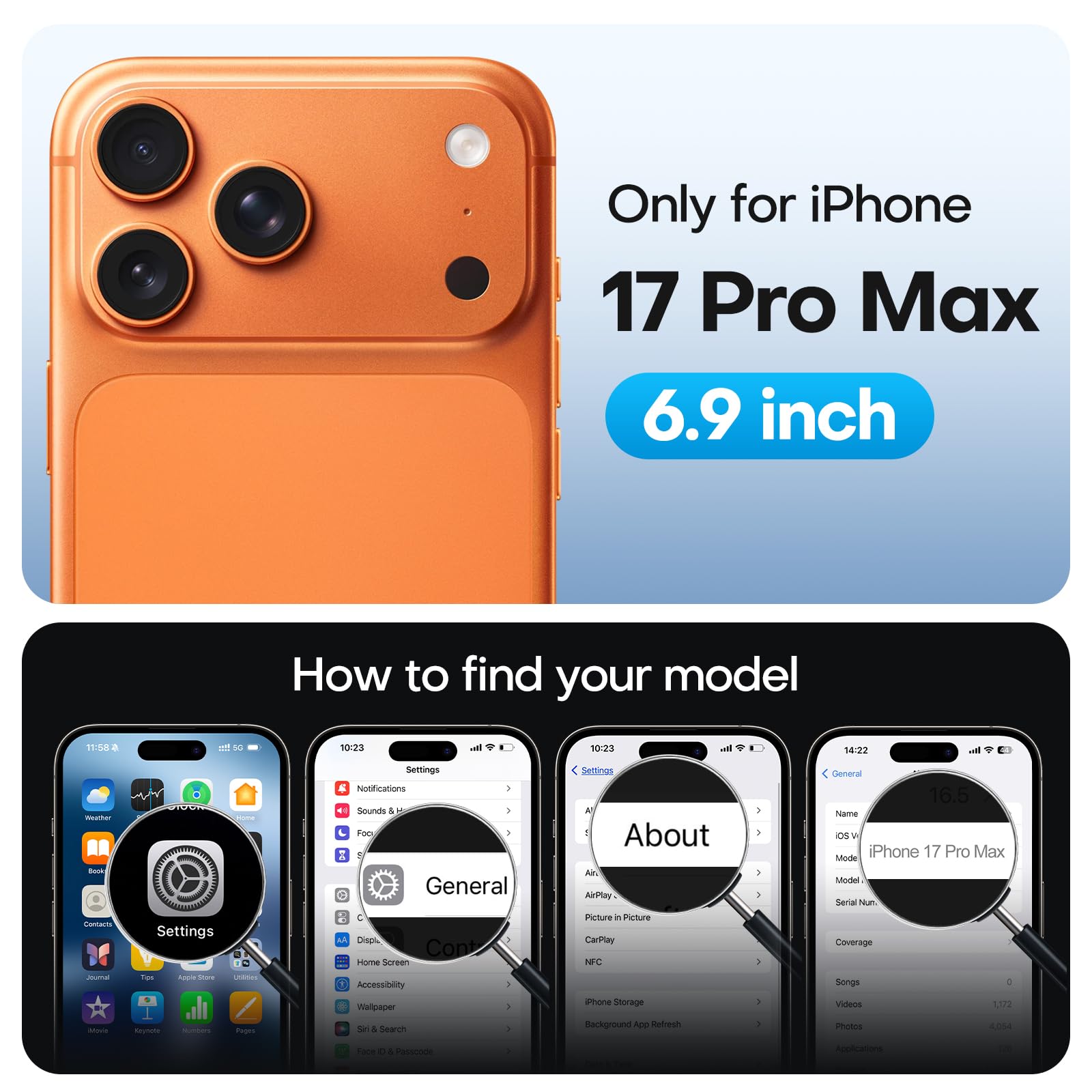 TAURI Designed for iPhone 17 Pro Max Screen Protector, 2 Pack 9H+ Tempered Glass Film + 1 Dust Free Installation Tool, [Military-Grade Shatterproof] Anti-scratch No Dust No Bubbles — view 10