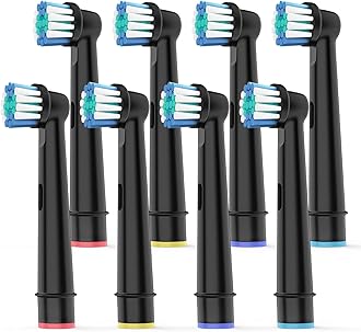 Toothbrush Heads for Oral B, 8 Pack Professional Electric Toothbrush Replacement Heads Medium Soft Dupont Bristles Replacement Toothbrush Heads Precision Clean Brush Heads Refills