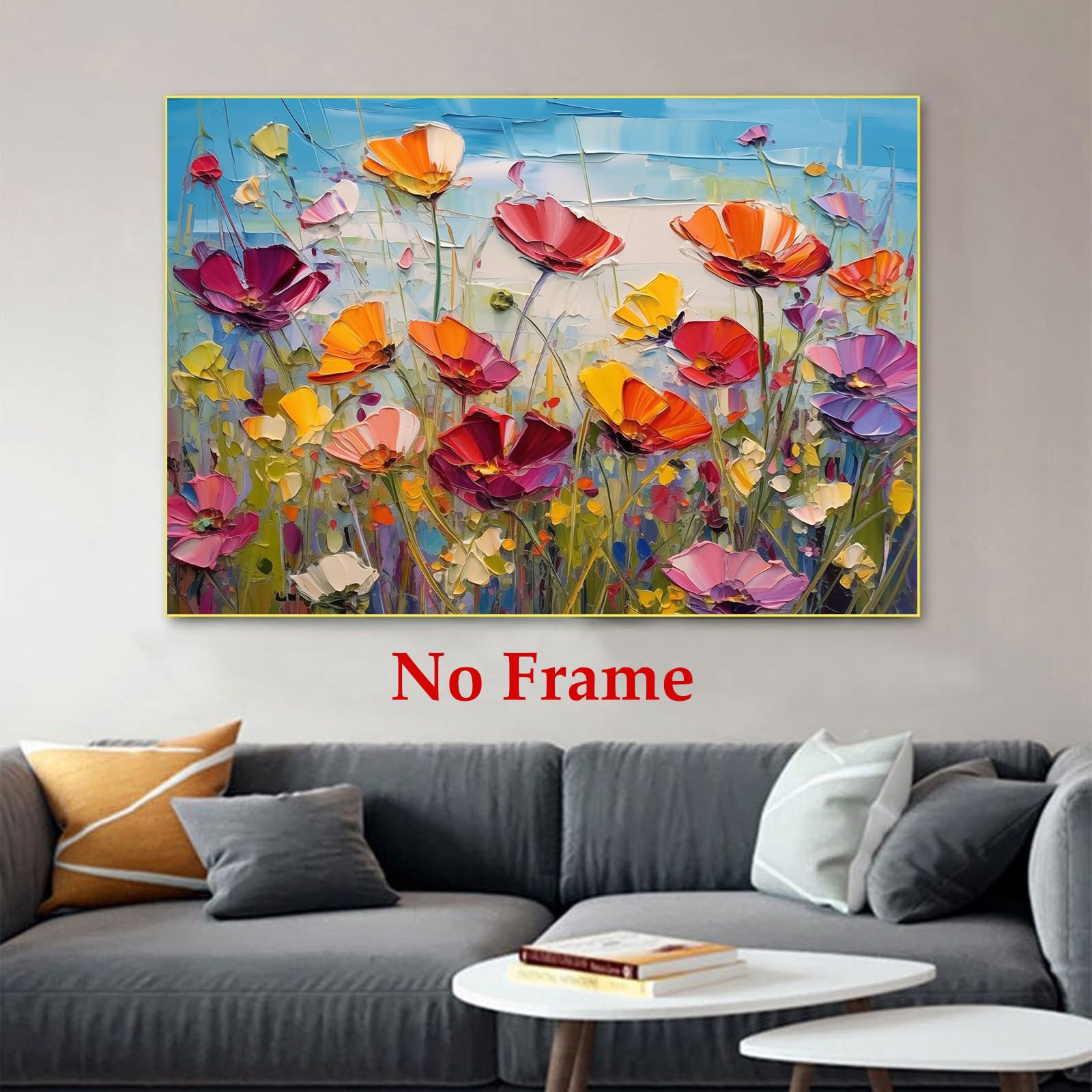 Amazon.com: Colorful Flower Pictures Poppy Flower Painting Nature
