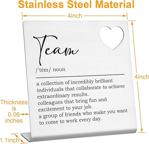 Miniatura 7 de Señales de equipo para el trabajo, regalos de definición de equipo, divertido letrero de decoración de escritorio de oficina, regalos de