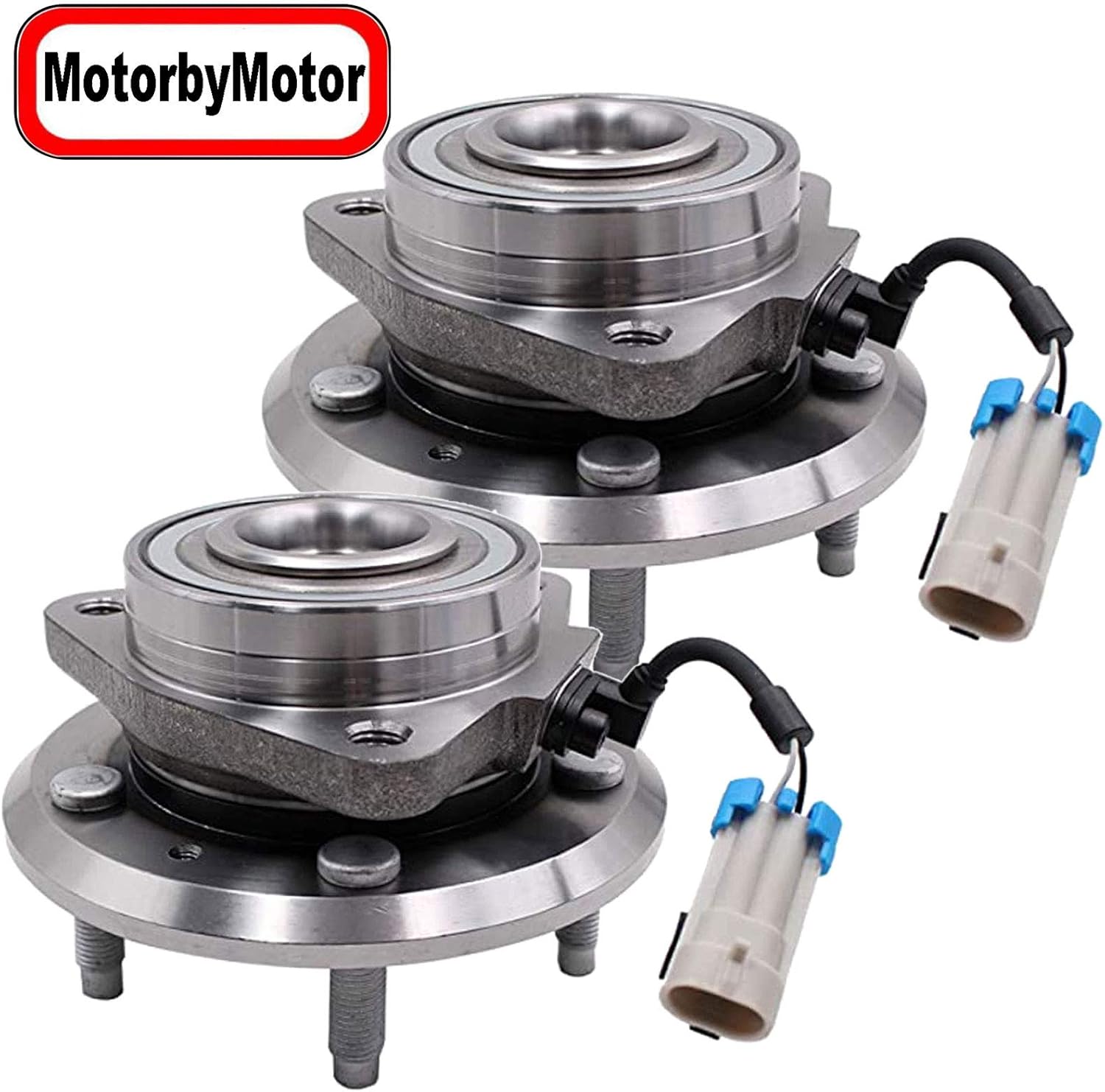 MotorbyMotor 513276 Front Heavy Duty Wheel Bearing Assembly with 5 Lugs Fits for Chevy Equinox Captiva Sport, Pontiac Torrent, Suzuki Vue XL-7 Wheel Bearing and Hub Assembly (All Models, w/ABS)-2PK