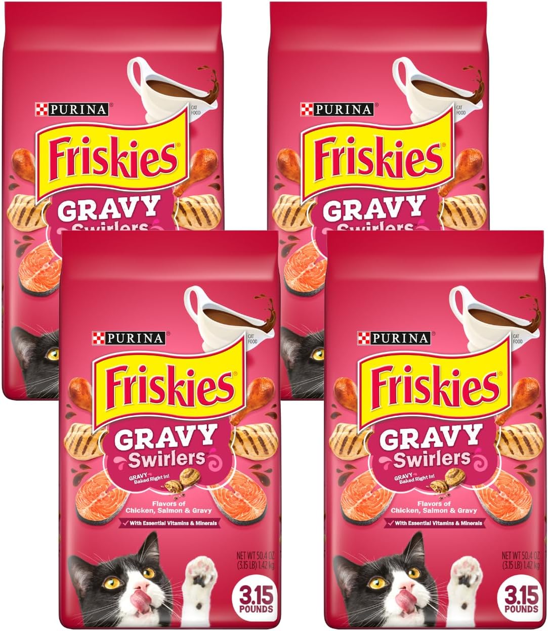 Purina Friskies Gravy Swirlers Dry Cat Food, Flavors of