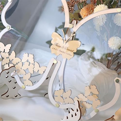 Miniatura 3 de XEL Libro de invitados alternativo de mariposa, libro de invitados de boda personalizado, libro de invitados personalizado para baby shower, fiesta