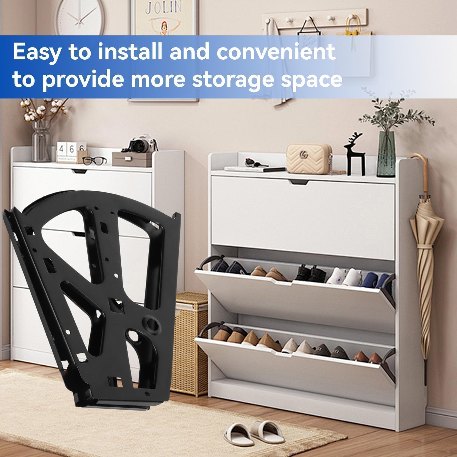 Bisagra Para Cajón De Zapatos, 2 Capas Para Cajón De Zapatos, Estante Abatible, 2 Piezas, Bisagras Para Muebles De Acero Inoxidable, Bisagras Para Cajones, Gabinetes, Accesorios De, bisagras abatibles