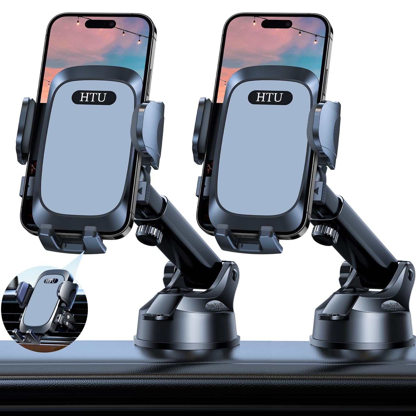 2025 Ultimate Car Phone Holder 80 LBS Strongest Suction Military-Grade Universal Cell Phone Holder Truck Car Mount for