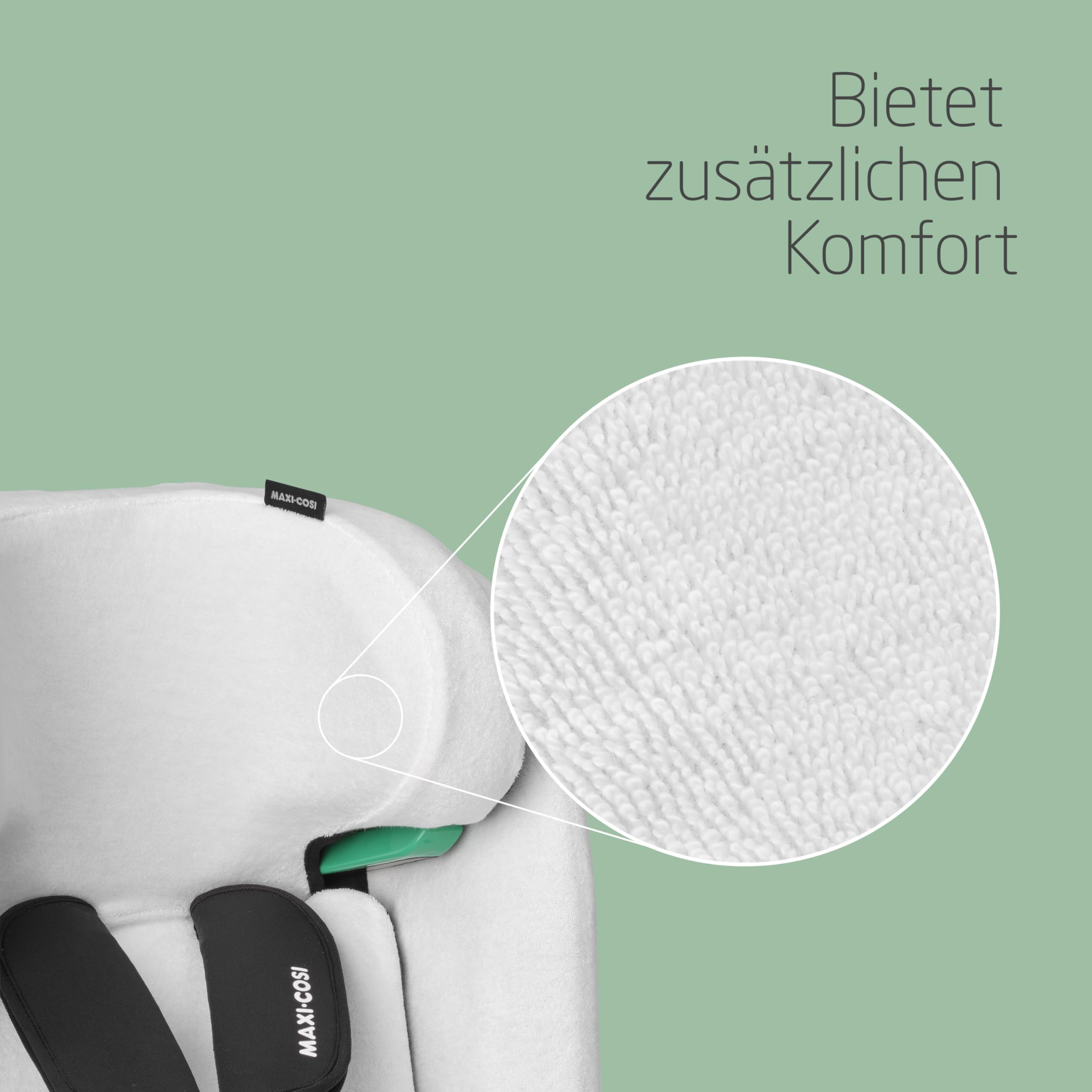 Maxi-Cosi Autositzbezug aus Bio-Baumwolle für Emerald 360 S, Babyschalenbezug, Natural White