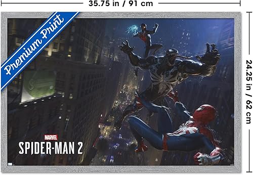 Miniatura 7 de Trends International Marvel's Spider-Man 2 - Póster de pared de lucha con veneno, 14.72 x 22.37 pulgadas, versión premium sin marco