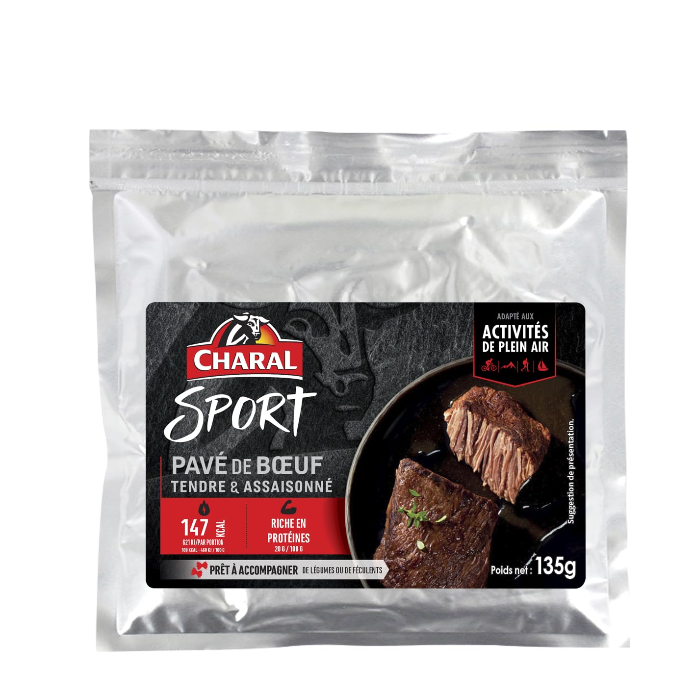 Pavé de bœuf - Charal Sport - 135 Gr