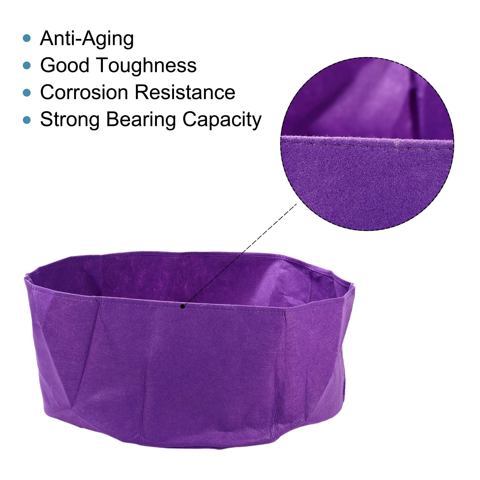 Bolsa De Cultivo De 16 Galones | Cuadrada 40x40x40 Cm | Tela No Tejida Fieltro | Transpirable Y Resistente | Con Asas