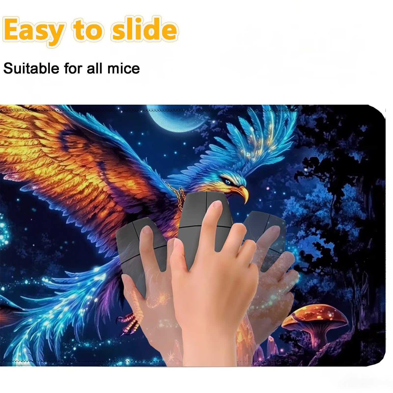 Tappetino Mouse 900x450mm | Superficie Ultra-Liscia | nero 0-z246