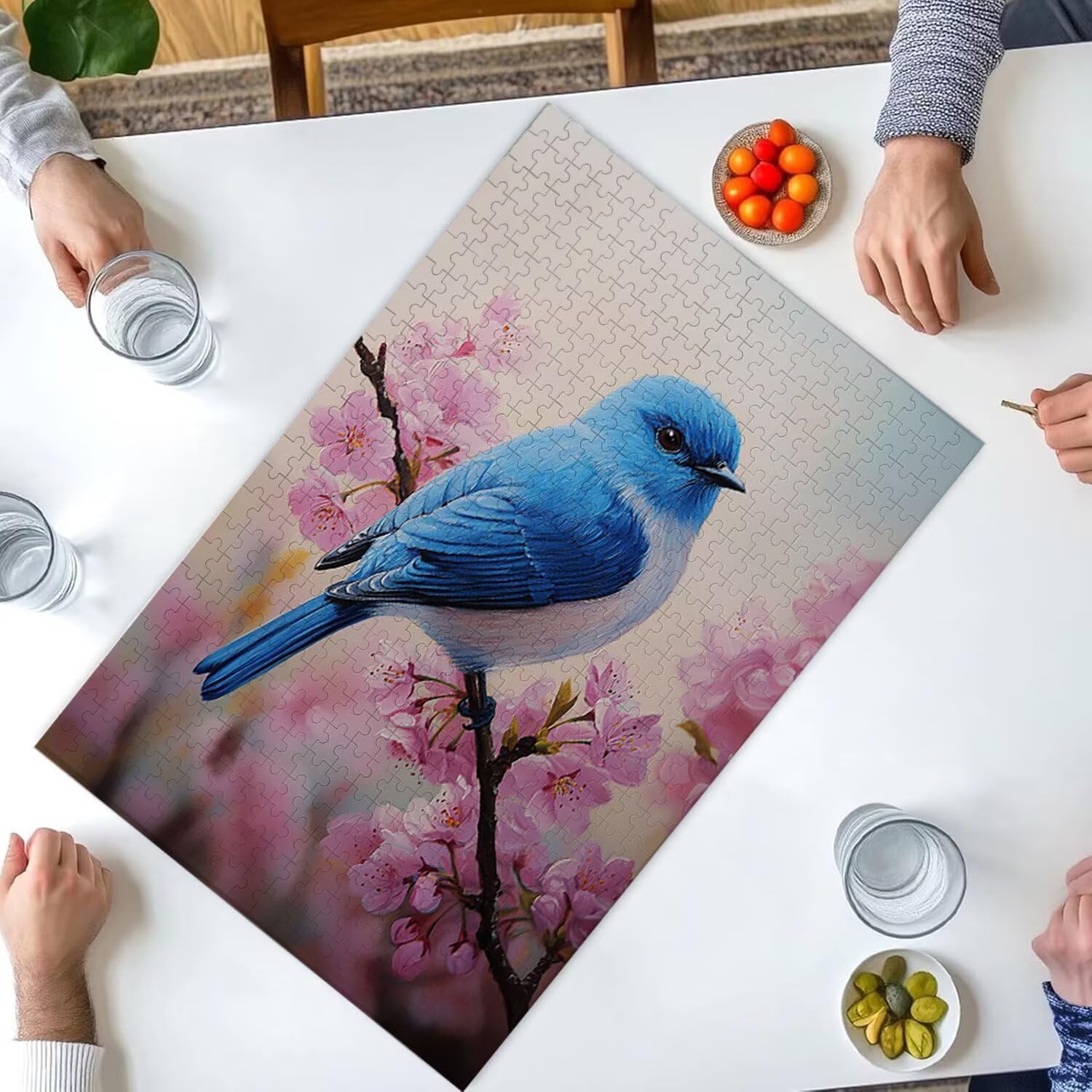 Puzzle 2000 elementów dla dorosłych puzzle dla dorosłych 2000 elementów puzzle wymagające i drażniące mózgi edukacja gra dla całości, prezenty dla mężczyzn, motyw puzzli: (kwiat ptak) h-405