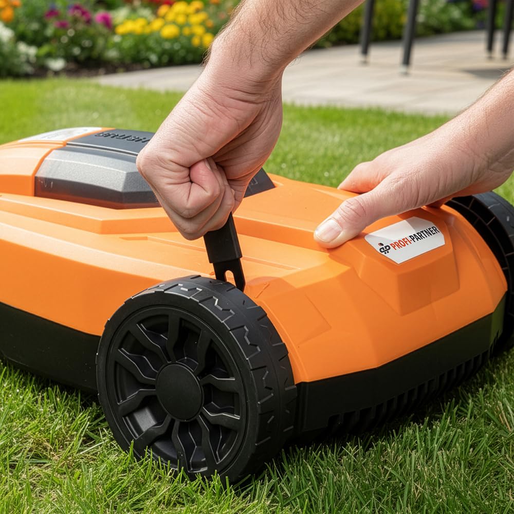 Cortacésped con batería de 18 V – cortacésped compacto para césped pequeño, inalámbrico, ligero, guía precisa