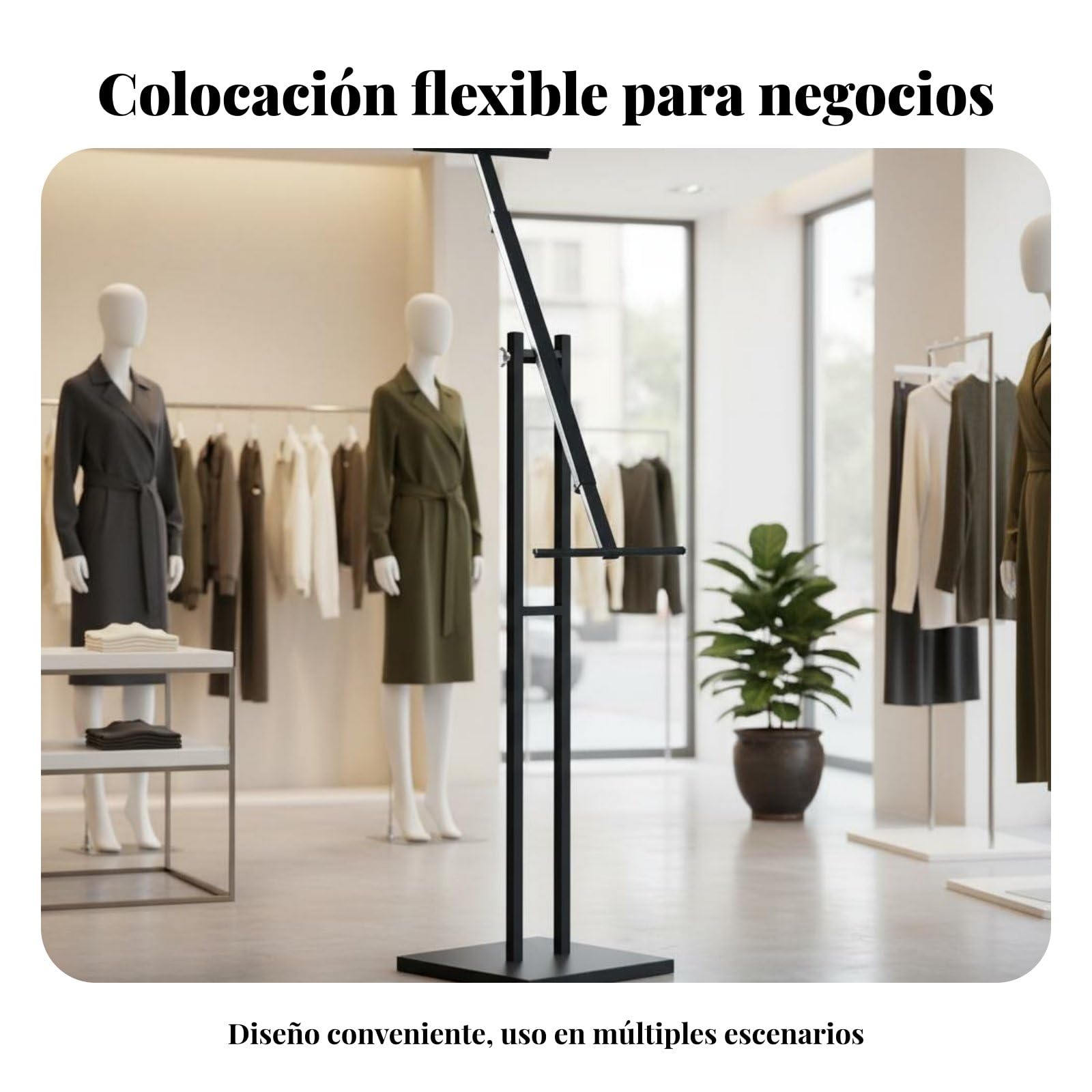 Soporte para Carteles Soporte de Póster Cartelera Expositora Atril Publicitario de Metal con Base Pesada Ajustable Montaje Rápido Adecuado para , Negro , Liso Pesado