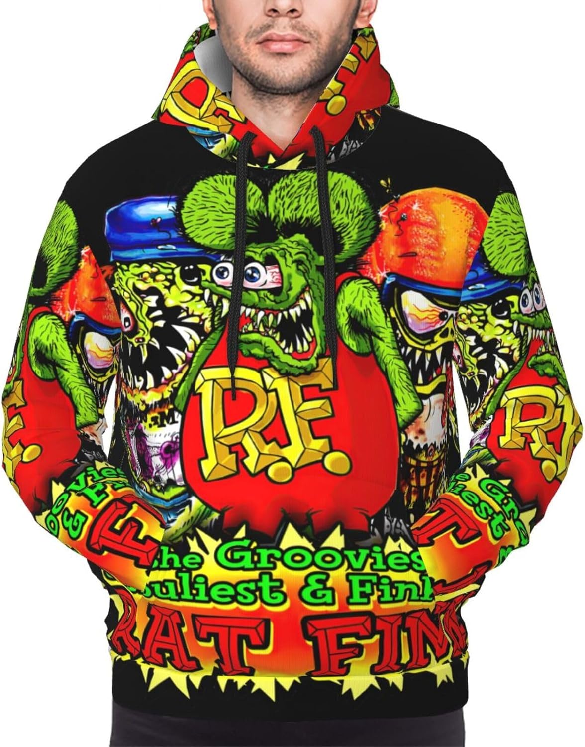 Men's Hoodie Casual Hooded Sweatshirt Oversized Long Sleeve Tops Pullover Coat