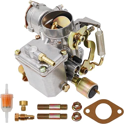 Miniatura 3 de Condgreemee Carburador 34 Pict 3 para VW Beetles Super Beetles 1971-1979 Dual Port 1600cc VW Carb para Volkswagen Bug Beetle Carburador Squareback