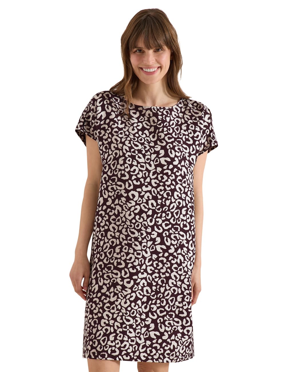 Cecil 1408946 Robe léopard en Lin mélangé Femme (Lot de 1)