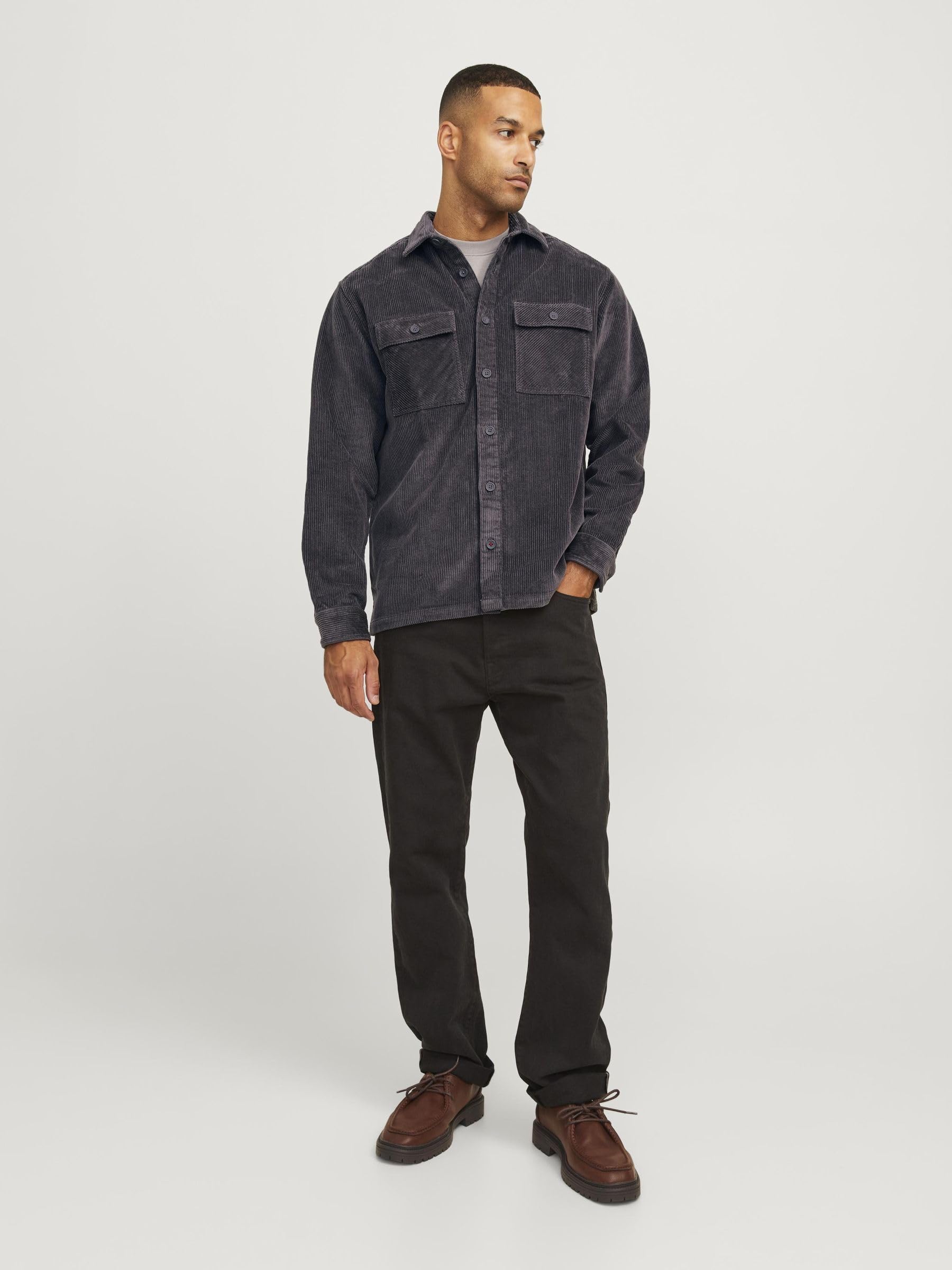 JACK & JONES Rddbrady Overshirt Cord. L/S Noos Camiseta para Hombre