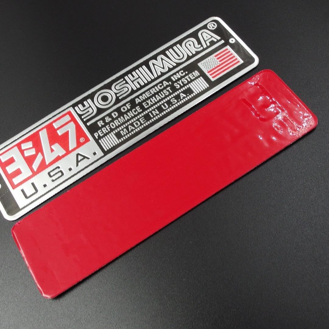 Amazon.co.jp: 2個セット ヨシムラ 耐熱アルミ製マフラーステッカー