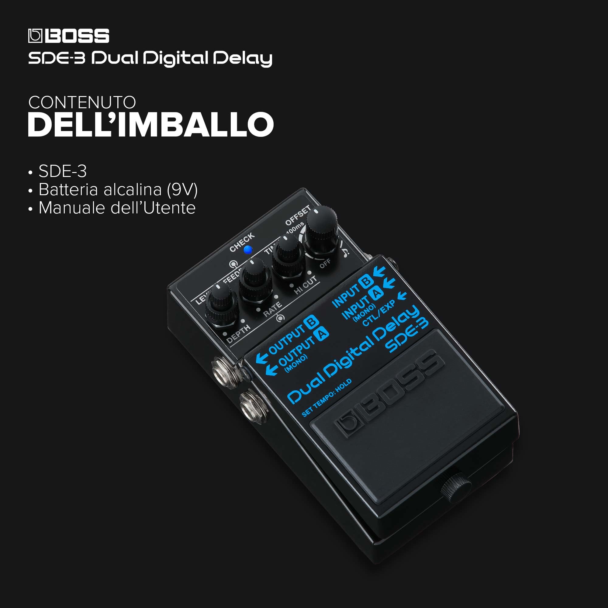BOSS SDE-3 Pedale Dual Digital Delay | Il Vero Suono del