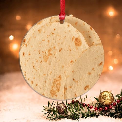 Miniatura 1 de Adornos de tortilla mexicana, suministros de fiesta de Navidad, decoración de cocina, tortillas de alimentos, burrito, decoración de árbol de