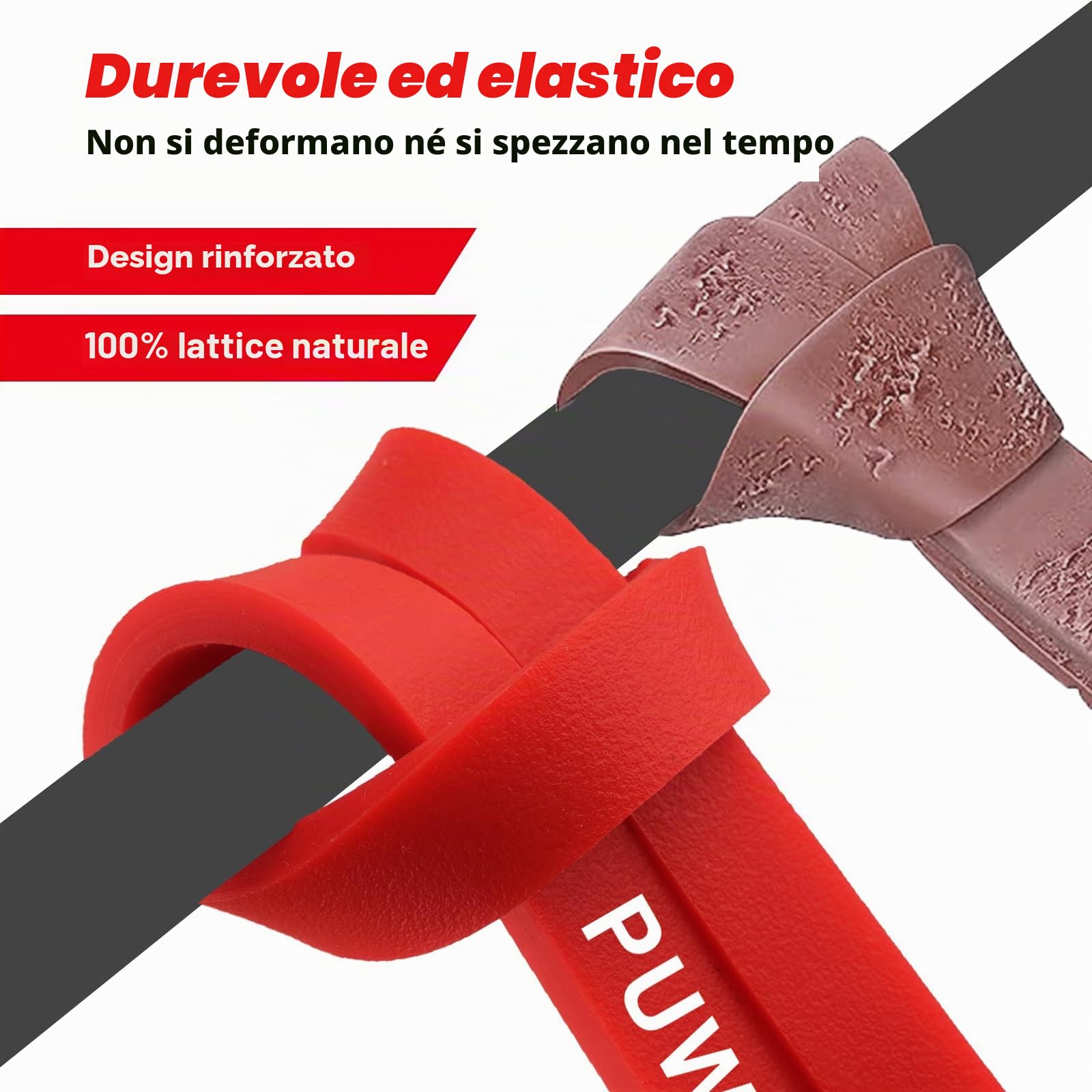 PUWOWYE Elastici Fitness, Elastico Fitness con Ancoraggio Porta, Maniglia e Copertura Protettiva, Elastici Palestra Bande Elastiche Fitness per Yoga/Potenziamento Muscolare/Allenamento Della Forza